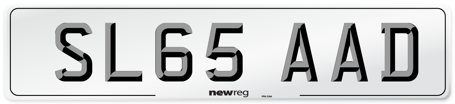 SL65 AAD Number Plate from New Reg